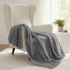 Bedsure GentleSoft Frost Gray Fleece Blanket - Image 7