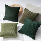 Topfinel Dark Green Euro Shams Decorative Throw Pillow Covers 22x22 Inch Set of - Image 3