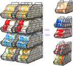 8 Pack Stackable Can Organizer for Pantry Cabinet Food Storage