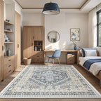 6x9 Area Rugs for Living Room, Soft Low Pile Indoor Washable Rugs for Bedroom by Restydon