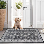 Washable 2x3 Entryway Area Rug: Vintage Soft Thin Door Mat by HYHAOYUNLAI