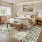 Soalmost 5x7 Area Rugs Low Pile Indoor Washable Trendy Faded Style Rugs - Image 8