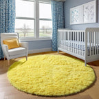 ONASAR Yellow Round Area Rugs 4ft - Image 8