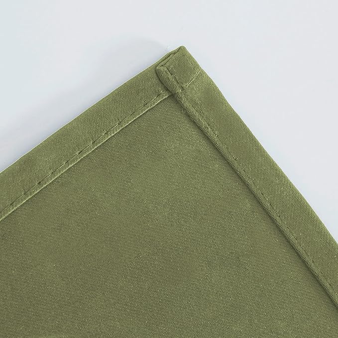 LEMOMO Olive Green Thermal Blackout Curtains/52 x 72 Inch/Set of 2 Panels Room - Image 8