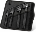 Adjustable Wrenches, 4PCS Self Locking Spanner Set, Ratcheting Jaw Wrench Set with Non Slip Handle, Ideal for Pipe Repair, Auto Maintenance & Home Use