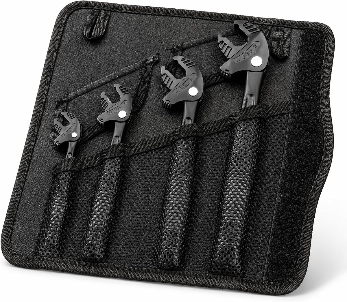 Adjustable Wrenches, 4PCS Self Locking Spanner Set, Ratcheting Jaw Wrench Set with Non Slip Handle, Ideal for Pipe Repair, Auto Maintenance & Home Use
