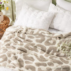 Bedsure Leopard Throw Blanket for Couch, Cheetah Print Knit Fall Gifts Blanket - Image 4