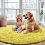 ONASAR Yellow Round Area Rugs 4ft - Image 5