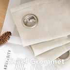 H.VERSAILTEX Living Room Linen Curtains Nickel Grommet Curtains Privacy Added - Image 5