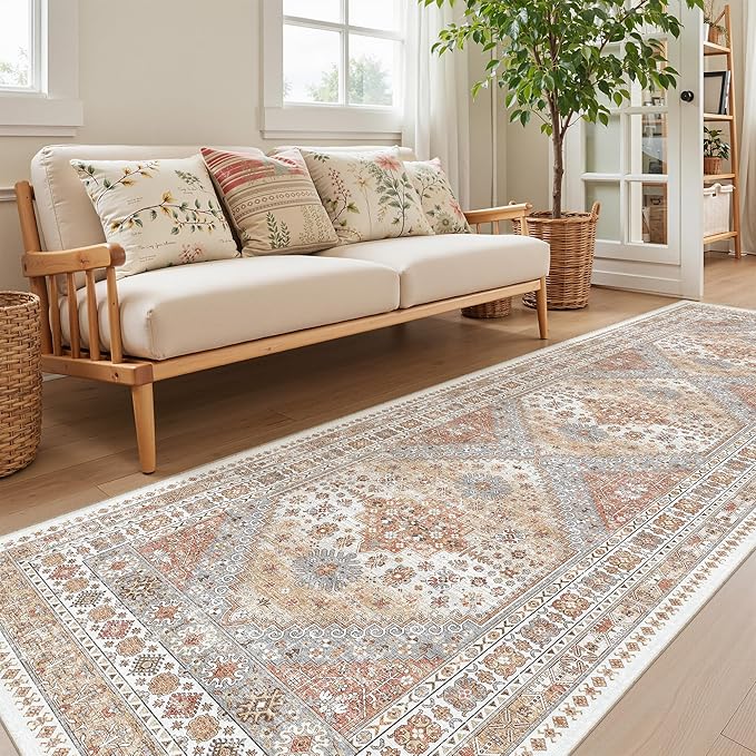 4x12 Runner Rug for Hallway, Low-Pile Wide Runner for Entryway, Long Washable - Image 9