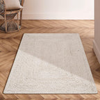 Hausattire Hand Woven Jute Braided Rug, Reversible Boho Entry Area Rugs - Image 5