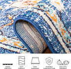 SAFAVIEH Madison Square Rug 9', Traditional Blue & Light Blue MAD473M