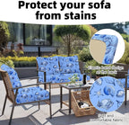 8Pcs Outdoor Cushion Covers, Patio Cushion Covers, Stretch Elastic Slipcovers - Image 4