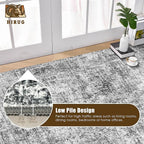 Washable Area Rug 6' x 9' Vintage Traditional Persian Mat - Image 5