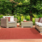 SUPERIOR Indoor/Outdoor Area Rug, Reversible Braided Floor Decor for Living Room, Kitchen, Patio, Front Porch, Modern Boho Farmhouse Rugs, Hardwood, Bedroom Accessories, 3' x 5', Brick