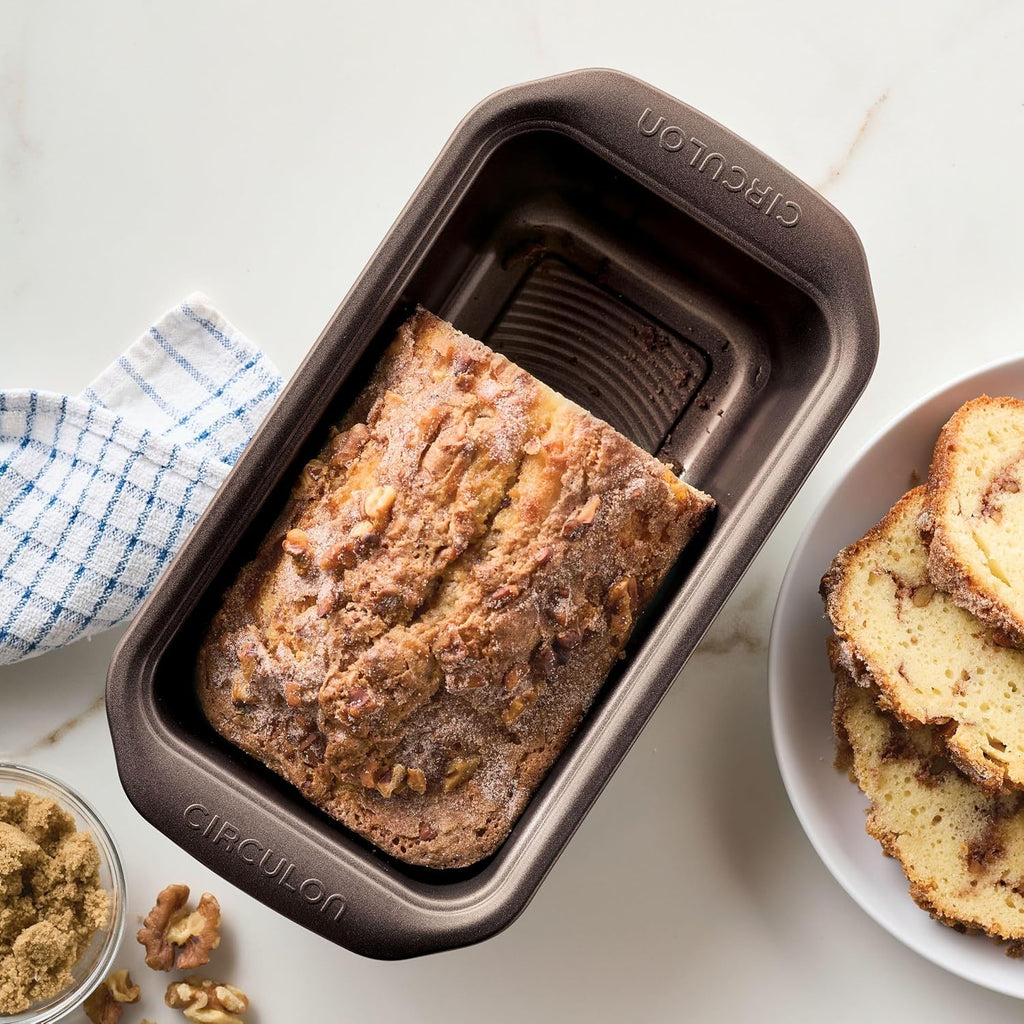 Circulon - 46013 Circulon Bakeware Meatloaf/Nonstick Baking Loaf Pan, 9 Inch x 5 Inch, Chocolate Brown