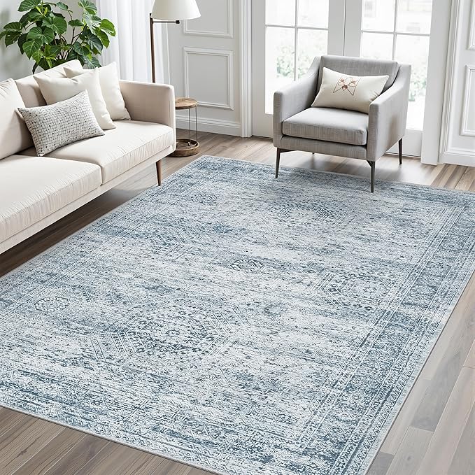 6x9 Area Rug for Living Room Washable 6x9 Non-Slip Modern Rugs for Bedroom by Soalmost