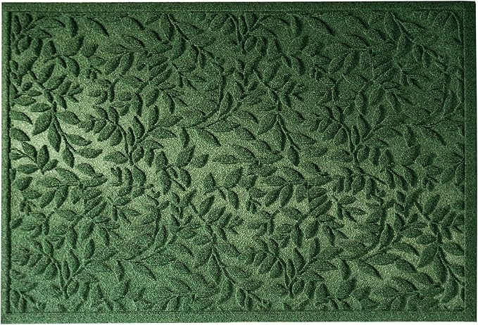 Green Leaves Outdoor Indoor Entrance Door mat, Absorbent Durable Heavy Duty - Image 8