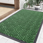 Smiry Front Door Mat Outside Entrance, Heavy Duty Sturdy Natural Rubber Doormat by Smiry