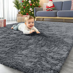 OLANLY 4x8 Area Rugs for Living Room Bedroom, Machine Washable Soft Fluffy by OLANLY