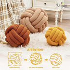 Uvvyui Knot Pillow Ball, Soft Home Decorative Pillows, Round Throw Pillow - Image 4