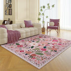 Rugcomf Living Room Rug 5x7 Rug Machine Washable Boho Area Rug Non Slip Floral - Image 7