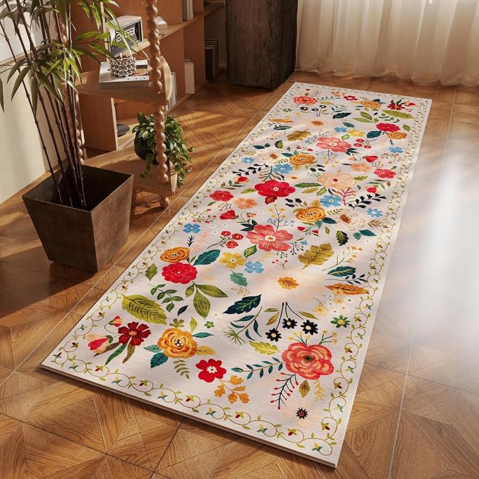 Rugcomf Runner Rug for Hallways Kitchen Rug Non Slip 2'6''x8' Washable Rugs - Image 6
