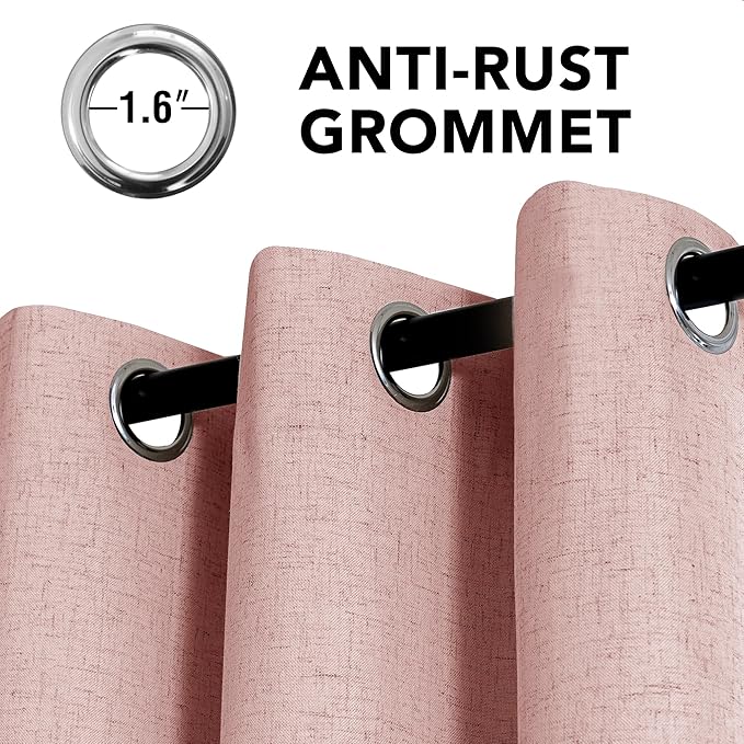 H.VERSAILTEX Linen Curtains 100% Blackout Curtains - Image 3
