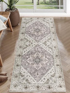 SERISSA Boho Washable Runner Rug, 2x5 Rug Non-Slip Vintage Earth Tone Hallway by SERISSAHomeDecorCollection