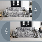 MYSKY HOME Boho Couch Cover for Dogs Washable Deep Grey Abstract Couch Sofa - Image 6