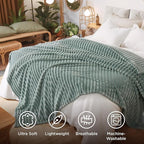 Bedsure GentleSoft Sage Green California King Size Blanket - Image 5