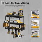 Spampur Power Tool Organizer, 3 Layers 4 Drill Holder Wall Mount