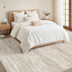 Nakagishi 8X10 Area Rugs Living Room: Washable Large Vintage Rug Neutral - Image 5