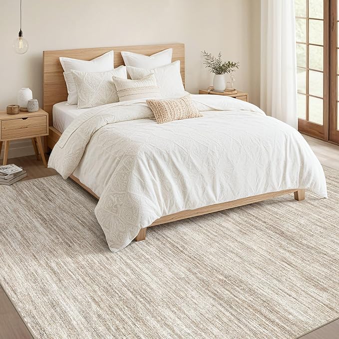 Nakagishi 8X10 Area Rugs Living Room: Washable Large Vintage Rug Neutral - Image 5