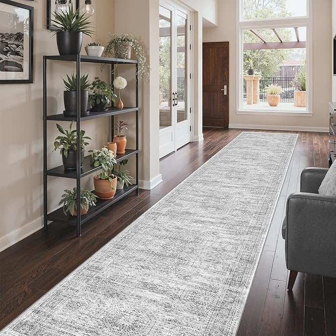 3x18 Washable Runner Rug for Hallway, Non-Slip Long Hallway Runner for Entryway by Restydon