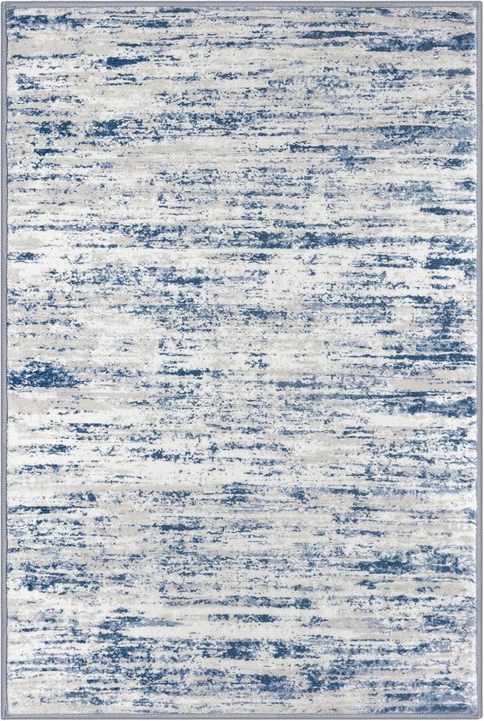 Lansny Modern Abstract Entryway Rug Indoor 2x3 Washable Rug Non-Slip Soft Small - Image 9
