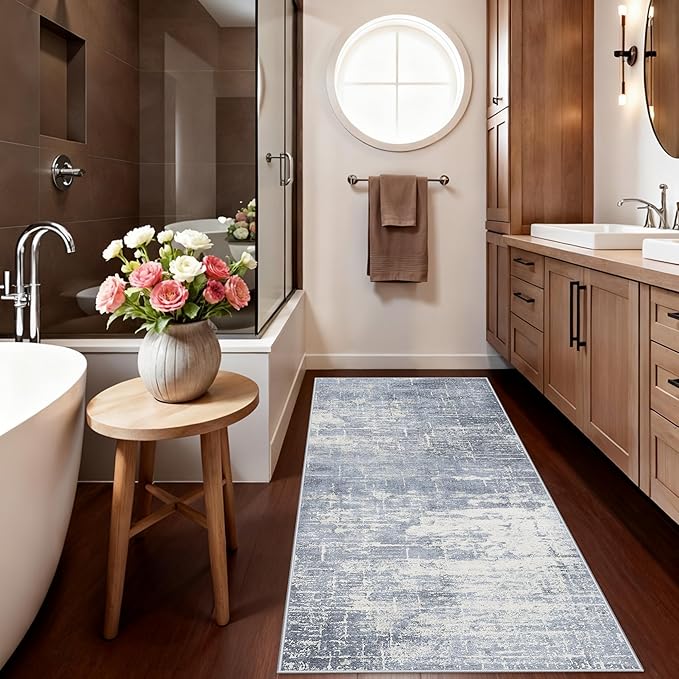 2x6 Non-Slip Entryway Area Rugs: Washable Stain Resistant Kitchen Carpet Low - Image 6