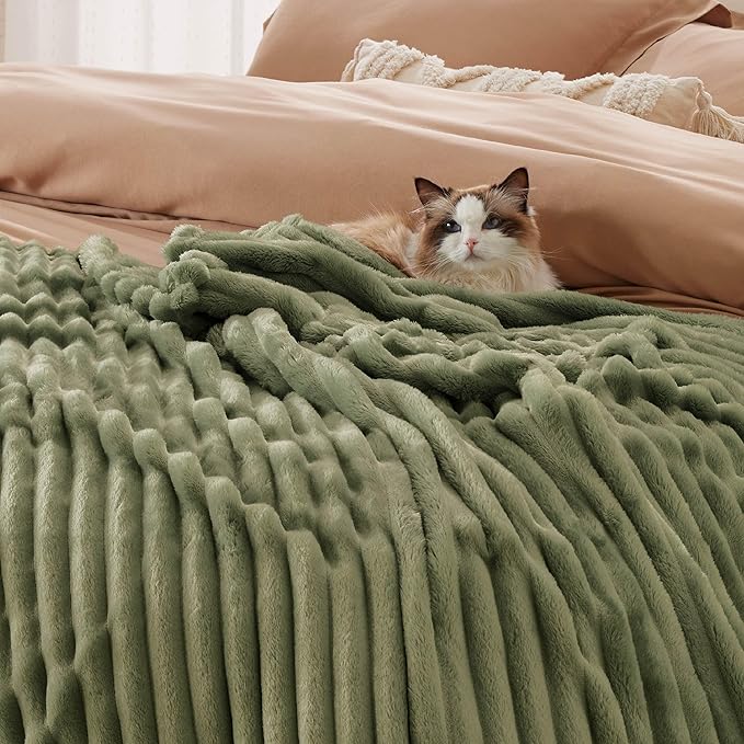 Bedsure GentleSoft Moss Fleece Queen Blanket - Image 4
