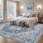 Area Rugs 10x12 Living Room Rug: Washable Rug Soft Vintage Boho Medallion - Image 3