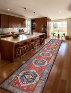 SERISSA Runner Rug for Hallways, Extra Long Boho Rug Ultra Soft Vintage Rust - Image 2