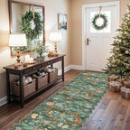 Washable 2'6x12 Hallway Runner Rug: Soft Entryway Kitchen Floral Runners Non - Image 2
