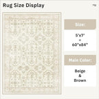 Area Rugs 5x7, Washable Rug, Stain Resistant 5x7 Area Rugs - Image 5