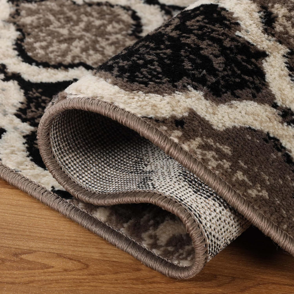 Superior Indoor Runner Rugs, Modern Area Rug, 2'7"x8', B Ivory