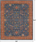Boho Navy Blue 10x12 Area Rug for Living Room, Extra Large Dining Room Rugs for - Image 2