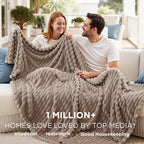 Bedsure GentleSoft Light Brown Full Blanket - Image 2