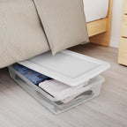 Sterilite Storage Box, Stackable Clear Plastic Bins, 41 Quart, 6-Pack
