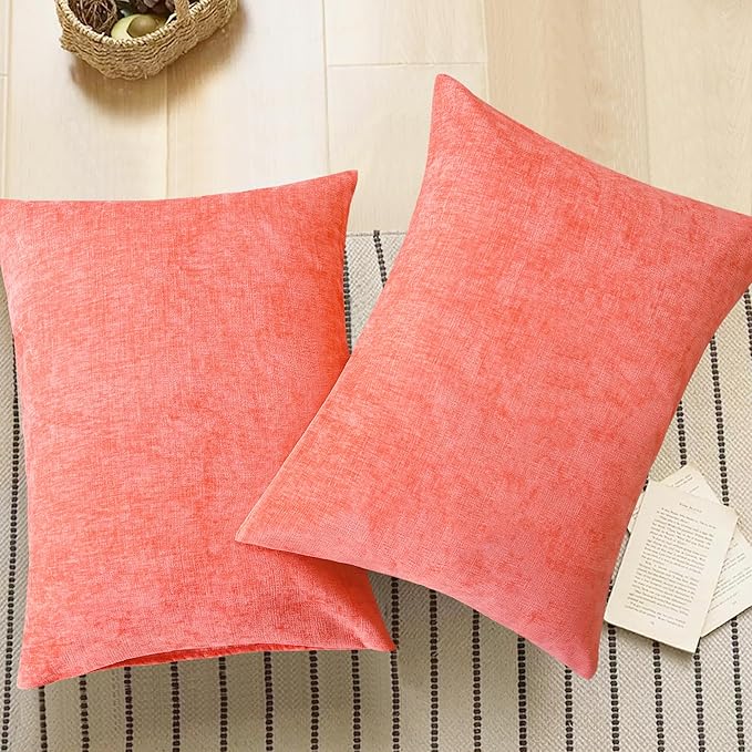 CaliTime Throw Pillow Covers Decorative 20 X 26 Inches Pack of 2 Cozy Chenille - Image 5