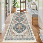 Madane Runner Rug 2'6''x8' Kitchen Runner, Hallway Runner Printed Vintage - Image 3