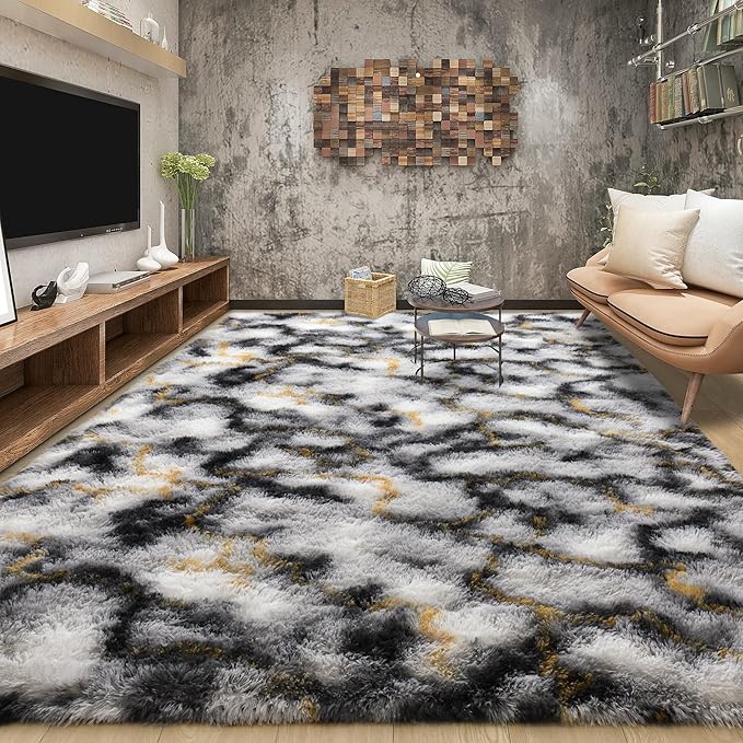 Tepook Fluffy Large Rugs for Living Room, Area Rug 6x9 Soft Carpet for Bedroom by Tepook