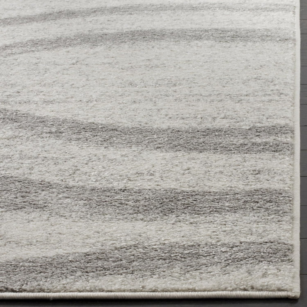 SAFAVIEH Adirondack Collection Area Rug - 10' Square, Cream & Grey, Modern Wave Design, Non-Shedding & Easy to Clean, Ideal for Living Room, Bedroom, Dining Space (ADR125C)